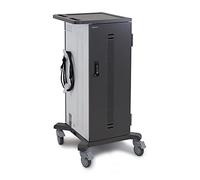 Ergotron YES35 - Carrello (Solo Supporto) per 35 telefoni cellulari/Tablet/eBook Reader, bloccabile, Grigio e Bianco, Dimensioni dello Schermo: Fino a 10 Pollici