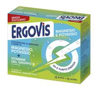 Ergovis Magnesio e Potassio + Vitamina B senza zucchero 12 bustine gusto arancia e passion fruit