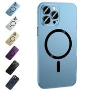 ERGRFHNL Superideamall Super Idea Mall Phone Case for iPhone 15 14 13 PRO Max, Magnetic Charging Anti-Collision Matte Protective Case, Aluminium Bumper Magnetic Charging Case (14ProMax,Light Blue)