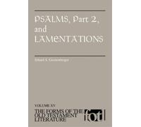 Erhard S. Gerstenberger Psalms, Part 2 and Lamentations (Tascabile)