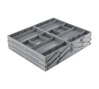 Erhigher Scatola portaoggetti pieghevole per gioielli a 2/3 livelli con divisori regolabili per strumenti di cancelleria vassoio organizer per ufficio forniture per ufficio custodia per artigianato B