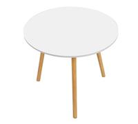 Erhigher Tavolo da pranzo per appartamenti piccoli, tavolo rotondo da cucina con gambe in legno, tavolino da caffè giallo 50 cm