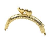 ERHTGUO 1/2/5/10Pcs 8.5cm Embossed Metal Bags Handle Purse Frame Kiss Clasp for Coin Wallet DIY Handmade Sewing Brackets Bag Accessories(XP101-LightGold,8.5cm)