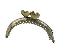 ERHTGUO 1/2/5/10Pcs 8.5cm Embossed Metal Bags Handle Purse Frame Kiss Clasp for Coin Wallet DIY Handmade Sewing Brackets Bag Accessories(XP101-Bronze,8.5cm-5Pcs)