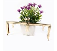 ERHTGUO 1/2Pcs 20.5cm Square Bags Handle Handbag Sewing Brackets Purse Frame Metal Clasp DIY Bag Handles Sew(LightGold,20.5cm-1Pc)