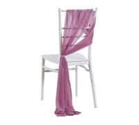 ERHTGUO 10/20pcs 17x250cm Chiffon Chair Sashes Sash Wedding Covers Ribbon Party Banquet Event Aisle Deco(Dirty Pink,20pcs)