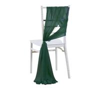ERHTGUO 10/20pcs 17x250cm Chiffon Chair Sashes Sash Wedding Covers Ribbon Party Banquet Event Aisle Deco(Color1,10 PCS)