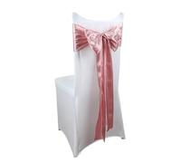 ERHTGUO 10/50PCS Satin Chair Sashes Bows Universal Ribbon Ties Back Sash for Wedding Party Events Banquets Hotel Event Cover(Dirty Pink,50pcs)