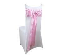 ERHTGUO 10/50PCS Satin Chair Sashes Bows Universal Ribbon Ties Back Sash for Wedding Party Events Banquets Hotel Event Cover(Light Pink,10 PCS)