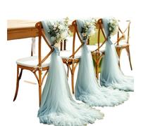 ERHTGUO 10/50pcs Sheer Chair Covers Wrinkle-Free Multipurpose Polyester Mesh Fabric for Birthday Parties Wedding Dessert Table Runners(Color5,50pcs)