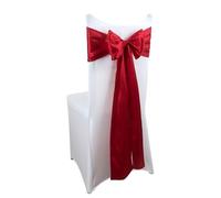 ERHTGUO 10/60PCS Wedding Satin Chair Sashes Setting Sage Green Bows Cover Ribbons for Banquet Party Aisle Ribbon(Red1,60pcs)