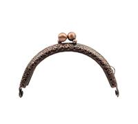 ERHTGUO 10 PCS 8.5CM Double Bead Metal Frame Coin Purse Kiss Clasp for Wallet Handle Clutch DIY Bag Accessory 5 Colors(Red Copper)
