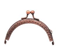 ERHTGUO 10PCS 8.5cmSemicircle Metal Purse Frame Kiss Clasp Handle for Bag Sewing Craft Tailor Sewer Accessory(Red copper-10pcs)