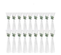 ERHTGUO 12-48Pcs Chair Sashes for Wedding Covers Chiffon Bow Ribbons for Party Ceremony Church Decoration(18 PCS)