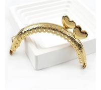 ERHTGUO 2/5/10Pcs 8.5cm Embossed Metal Purse Frame Bags Handle Wallet Kiss Clasp Handmade Sewing Brackets Charms DIY Bag Accessories(LightGold,2PCS)