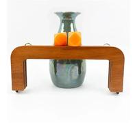 ERHTGUO 20cm Solid Wood Square Bag Handles Wooden Beads Kiss Clasp Locks Handbag Purse Frames Handle DIY Crafts Accessories(LightCoffeeOrange)