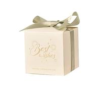 ERHTGUO 25/50 Pezzi di scatole Caramelle for bomboniere, for dolciumi, for imballaggio con Nastro, Decorazioni for Feste Compleanno e Vacanze(Green,50pcs)