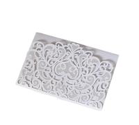 ERHTGUO 25/50 pezzi Laser Cut Invito a nozze Trifold Business Lace Biglietti di auguri Matrimonio Compleanno Festa Regalo Forniture(White,50pcs)