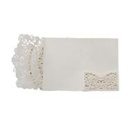 ERHTGUO 25/50 pezzi Laser Cut Invito a nozze Trifold Business Lace Biglietti di auguri Matrimonio Compleanno Festa Regalo Forniture(Beijge,25pcs)