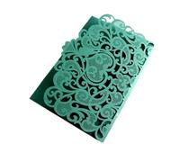 ERHTGUO 25/50 pezzi Laser Cut Invito a nozze Trifold Business Lace Biglietti di auguri Matrimonio Compleanno Festa Regalo Forniture(Green,25pcs)