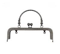 ERHTGUO 2pc 20CM Square Embossing Wrist Metal Kiss Clasp Frame for Bags Flower Handle Sewing Hardware Handbags Accessories(20CM Gun)