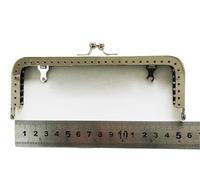 ERHTGUO 2pc 8.5-18.5cm Metal Purse Frame Handle for Clutch Bag Handbag Accessories Making Kiss Clasp Lock 4 Colors(15.5cm-Silve)