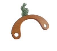 ERHTGUO 2pc Bag Wooden Handles D Shape Handbag Kiss Clasp Purse Frames Handle Replacement Parts DIY Wallet Sewing Brackets Accessories(BS360-Camel-18.5X9)
