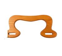 ERHTGUO 2pc Bag Wooden Handles D Shape Handbag Kiss Clasp Purse Frames Handle Replacement Parts DIY Wallet Sewing Brackets Accessories(BS772-Camel-17X7.5cm)