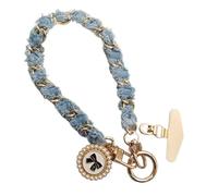 ERHTGUO 2pc Pendant Mobile Phone Strap Chain Pearl Cell Short Anti Loss Lanyard(Color 02)
