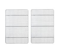 ERHTGUO 2Pcs/Set Stainless Steel Baking Tray Bread Cake Grid Cooling Rack Bakeware Suit Pizza Barbecue Shelf Kitchen Cooking Utensils