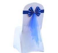ERHTGUO 4/6/10/12/50/100 PCS Chair Sashes Tie Gauze Bodas Knot Cover Satin Ribbon Belt Bow for Banquet Country Wedding Party Event Decor(Color13,12 PCS)