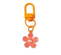 ERHTGUO 4pc Enamel Flower Keychain Women Pearl Key Ring Pendants For Handbag Decor DIY Handmade Chain Gifts(Color 1)