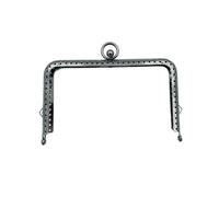 ERHTGUO 4pc Mini Metal Purse Frame Kiss Clasp Vintage Buckle DIY Wallet Sewing Hardware Accessories(Black,11cm)