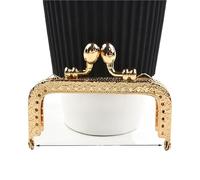 ERHTGUO 4Pcs 85-200mm Metal Embossed Pattern Purse Frame Square Bag Handle Handbag Kiss Clasp Lock Buckle Bracket Hardware Accessories(LightGold-B-85mm)