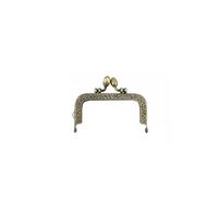 ERHTGUO 5Pcs 8.5/10.5/12.5/15/18CM Rectangle Metal Flower Buds Kiss Clasp Lock for Purse Replacement Clutch Bag DIY Accessories(5Pcs 8.5CM)