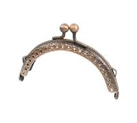 ERHTGUO 85mm Embossed Metal Square Bag Handles Handbag Lock Purse Frame Kiss Clasp Sewing Brackets Clutch DIY Bags Accessories(Double-RedBronze,85mm-4Pcs)