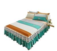 ERHTGUO Bed Sheet Ruffled Skirt Comfortable Fitted Double Bedspread Mattress Cover Bedding Bedsheet With Non-slip Protective(Color7,1PC 120cmx200cm)