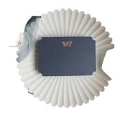 ERHTGUO Biglietto di auguri leggero lusso con motivo a farfalla tridimensionale in rilievo stampato in oro, biglietto invito for matrimonio(Blue)