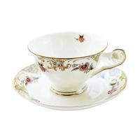 ERHTGUO Bone China Coffee Mug Cups Cup And Saucer Set With Spoon Afternoon Tea For Party(170ML)