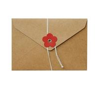ERHTGUO Busta di carta con fiore d'amore colore unito bottone a corda fai da te for invito a nozze(Brown)