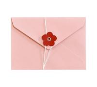 ERHTGUO Busta di carta con fiore d'amore colore unito bottone a corda fai da te for invito a nozze(Pink)