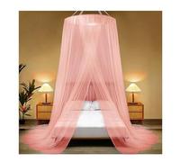 ERHTGUO Canopy Mosquito Net Window For Double Bed Fabric Door Folding Tent Curtain Extendable Anti Romantic(Pink)