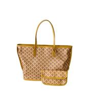 ERHTGUO Faionable Retro Plaid Print Large Tote Bag Practical Commuter Handbag Single Oulder Casual Simple Sle PU Leather(Yellow large)