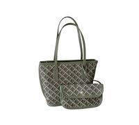 ERHTGUO Faionable Retro Plaid Print Large Tote Bag Practical Commuter Handbag Single Oulder Casual Simple Sle PU Leather(Green trumpet)