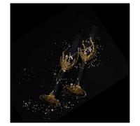 ERHTGUO Golden Toast Cup Creative Broken Diamond Pearl Wedding Wine Glass(Yellow)