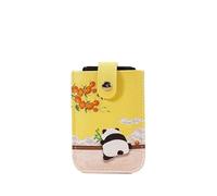 ERHTGUO Laminated Concealed Mini Card Wallet Pull-out Type RFID Blocking ID Holder 6 Pockets PU Leather Business Case(3)