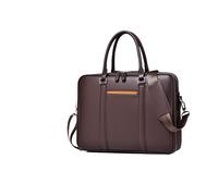 ERHTGUO Leather Business Men's Briefcase Male Shoulder Bag Men Messenger Laptop Computer Designer(Dark Brown)
