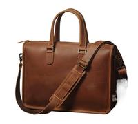 ERHTGUO Men's Executive Briefcase Leather Business Handbag Retro Original Shoulder Bag For 15 Inch Laptop