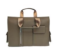 ERHTGUO Messenger Bag Men Leather Handbag Large Capacity Business Commuter Handheld Laptop Document Men's Briefcase(Khaki)