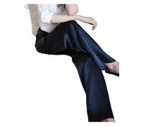 ERHTGUO Pantaloni Donna Estate Seta Gelata Pantaloni A Gamba Larga in Raso for Donna Pantaloni Dritti da Abito in Seta Estiva Eleganti Casual Lunghi Primaverili